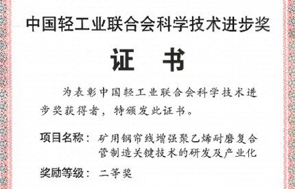 中国韦德官方网荣获2024年度中轻联科学技术进步奖